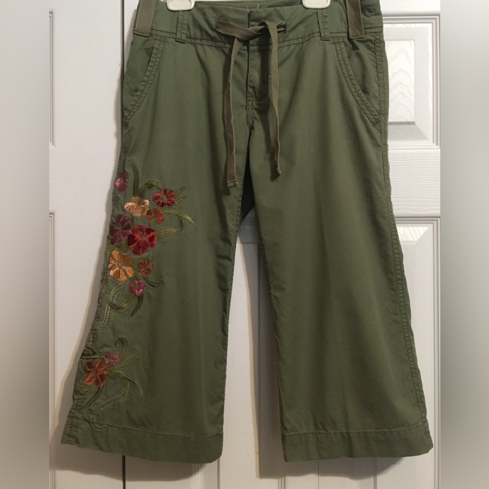 Roxy crop cotton pants size 0